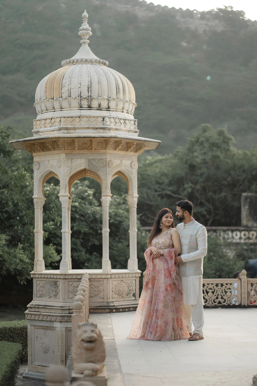 Royal Jaipur Prewedding Shoot at Historic Heritage Pavilion