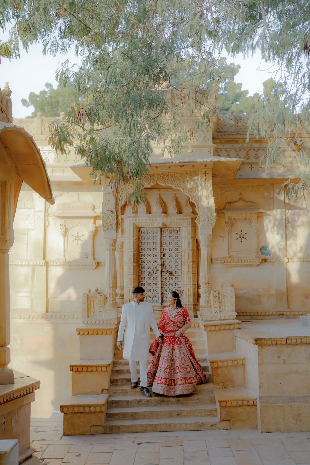 Soft Golden Light Couple Portrait in Rajasthan