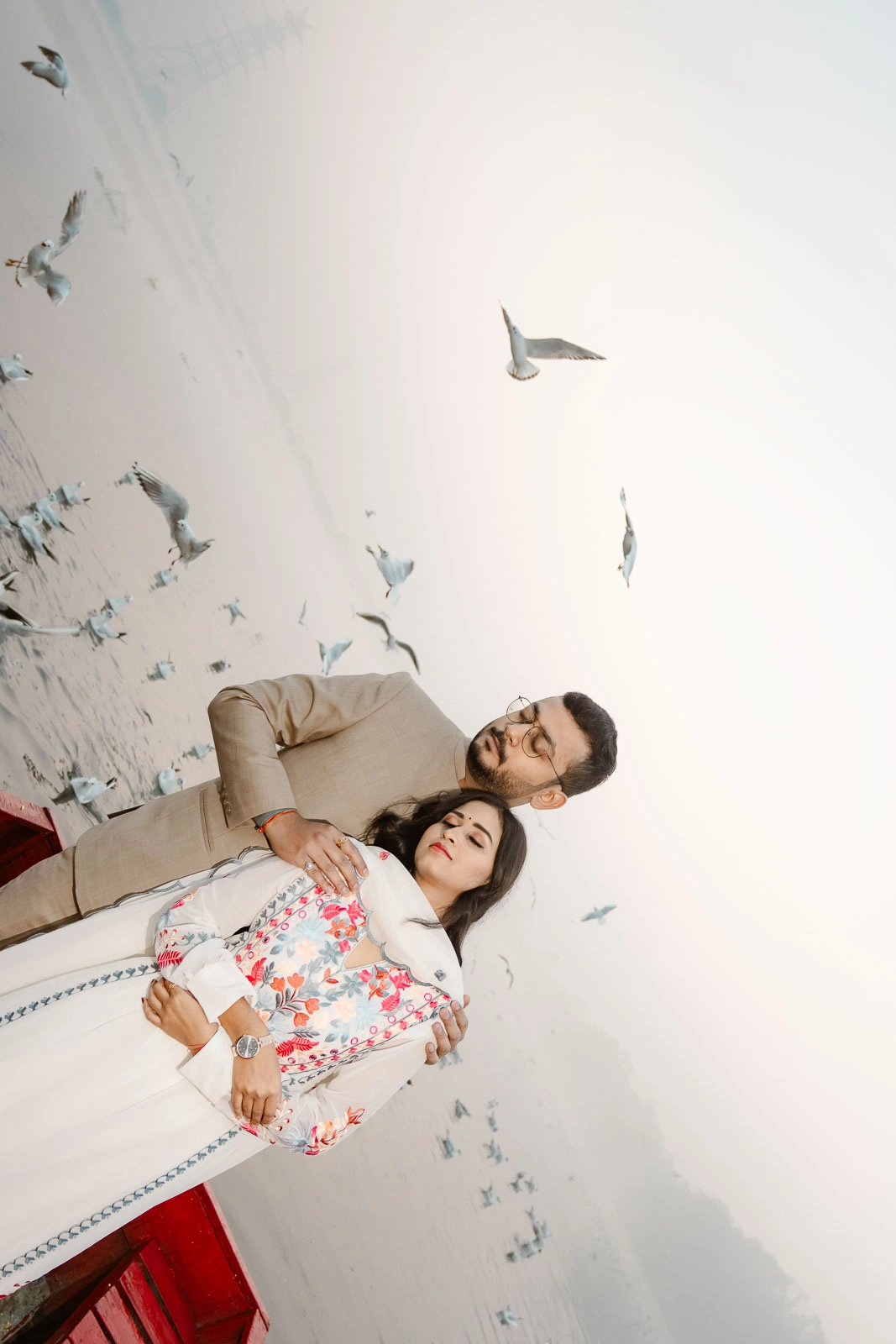 Soft Romantic Couple Portrait in Delhi