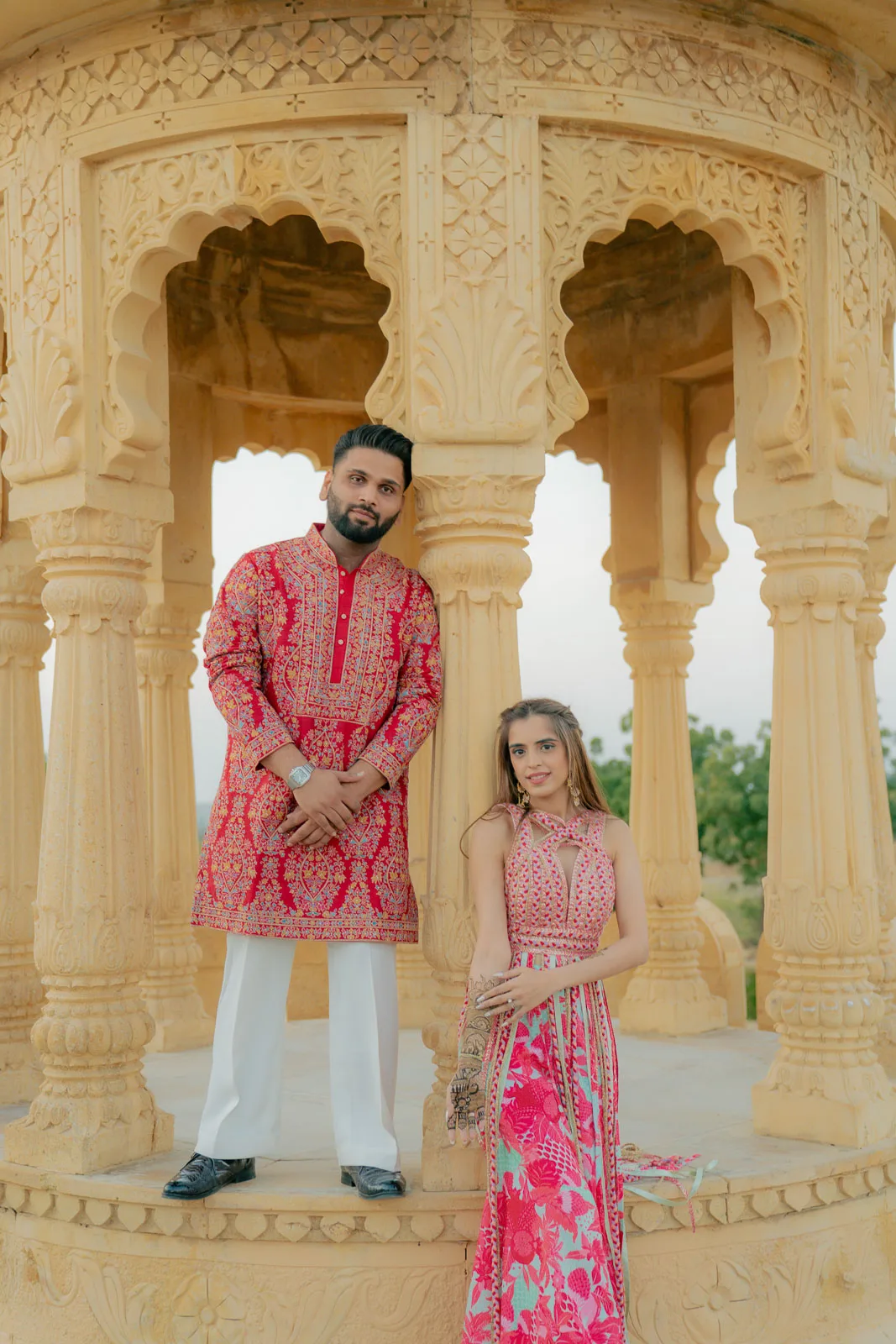 The Bride Surrounded by Heritage Architecture