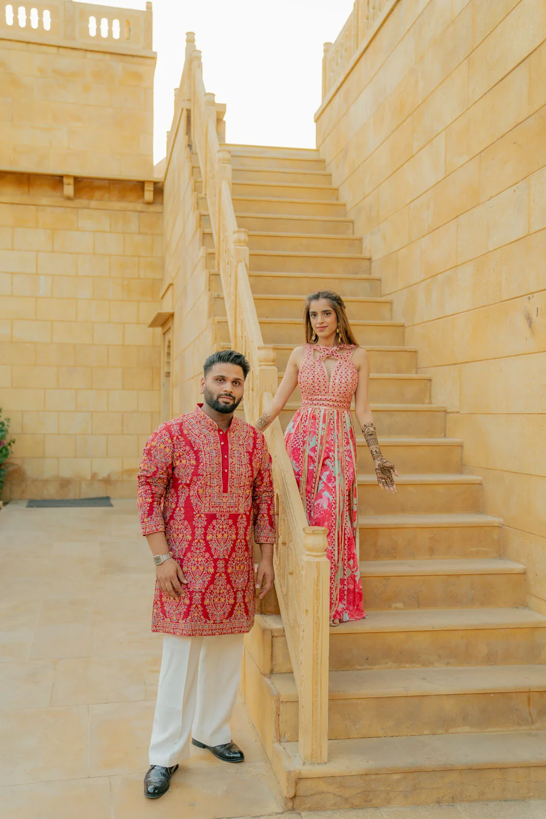 The Bride_s Walk Through a Royal Courtyard