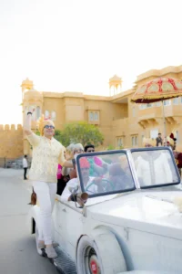 The Groom Arrives in Style