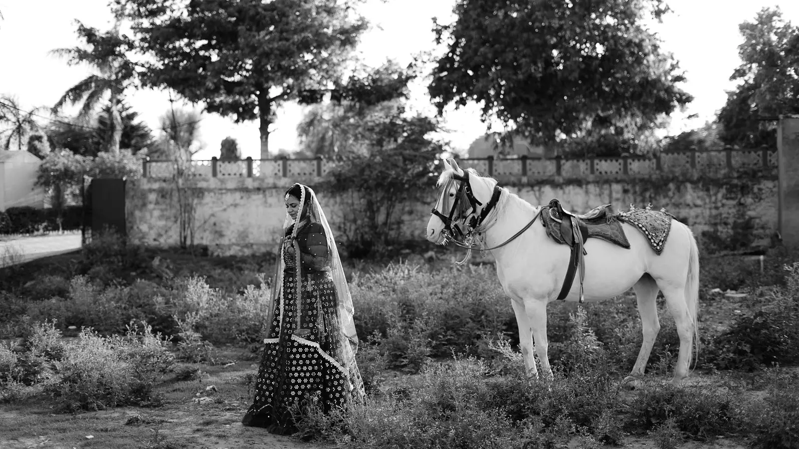 Timeless Black & White Wedding Moment