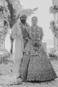 Timeless Black and White Bride Portrait