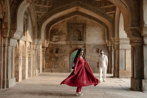 Timeless Bride and Groom Portrait in Delhi