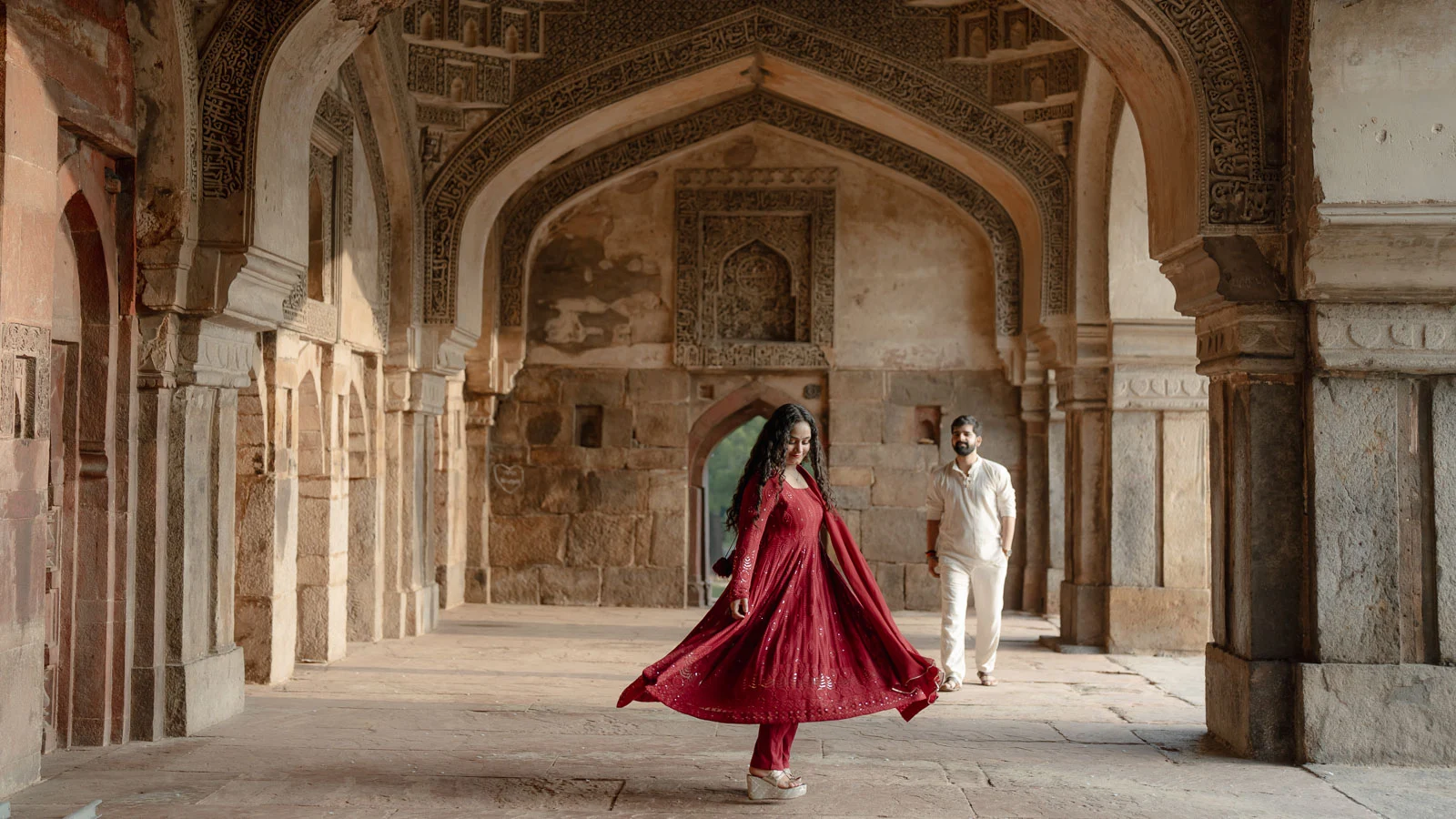 Timeless Bride and Groom Portrait in Delhi