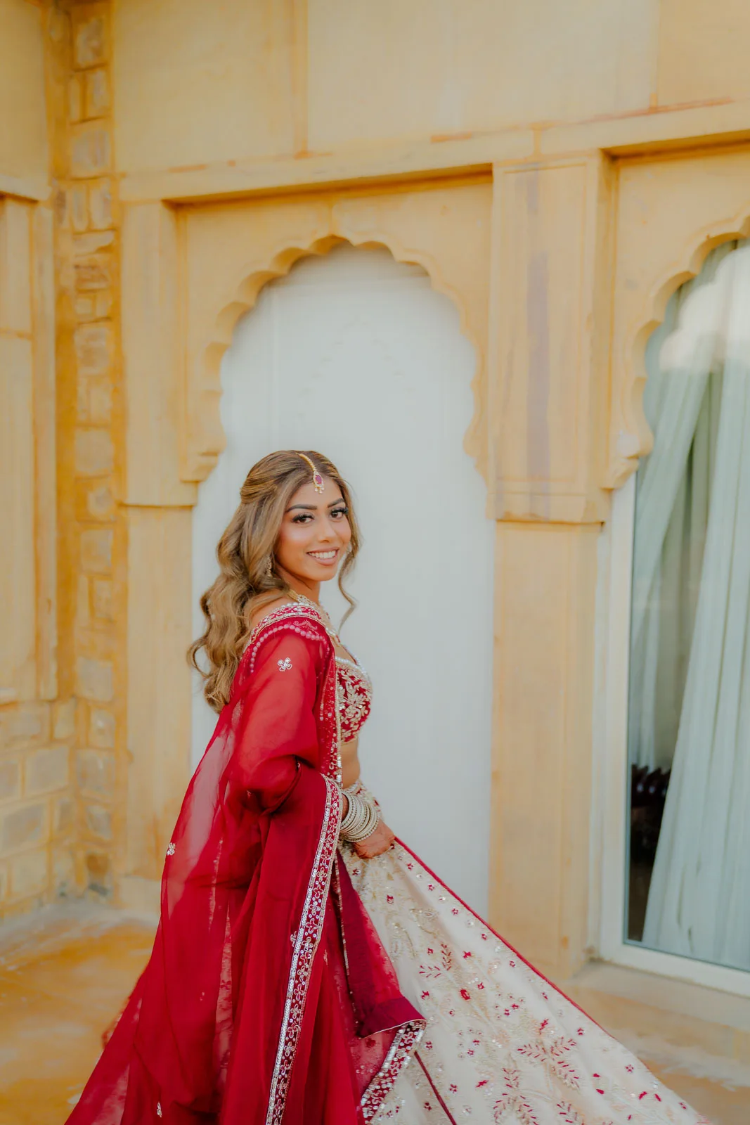Traditional Bridal Portrait in Golden Light