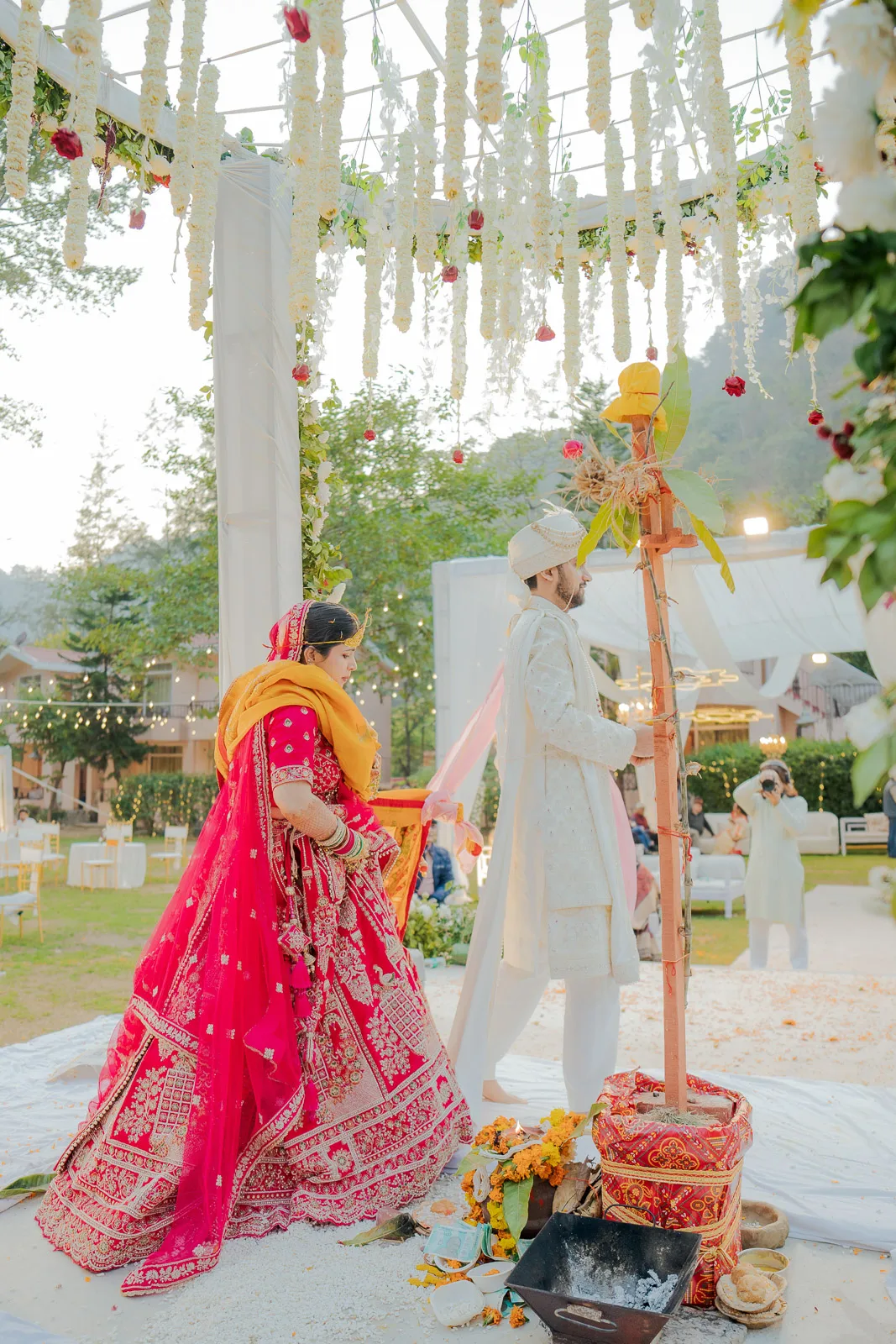 Traditional Bride Portrait in a Scenic Jim Corbett Setting