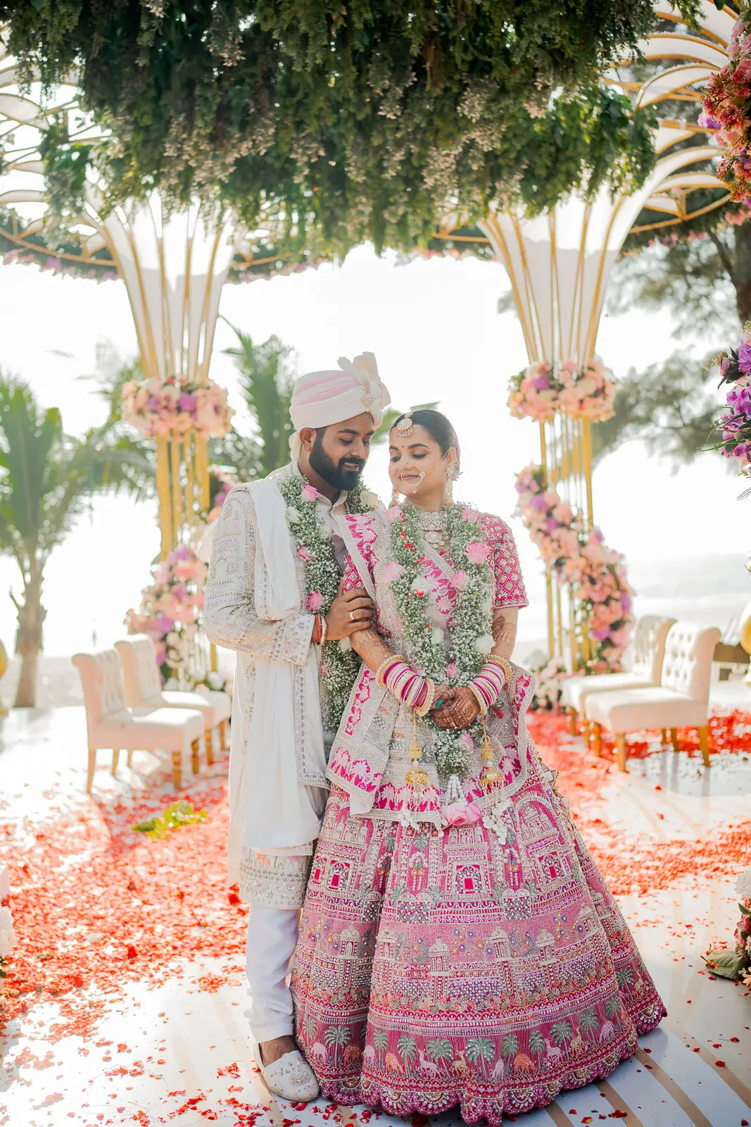 Traditional Bride and Groom Wedding Moment