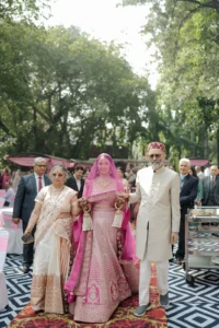 Traditional Wedding Couple Portrait Outdoors